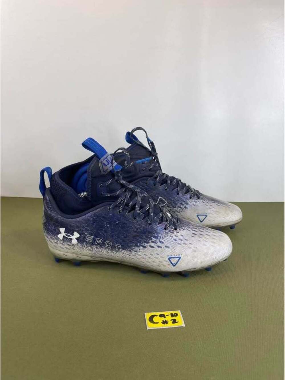 Under Armour Spotlight MC Football Cleats Royal Blue White 3025082-401 Mens 10.5